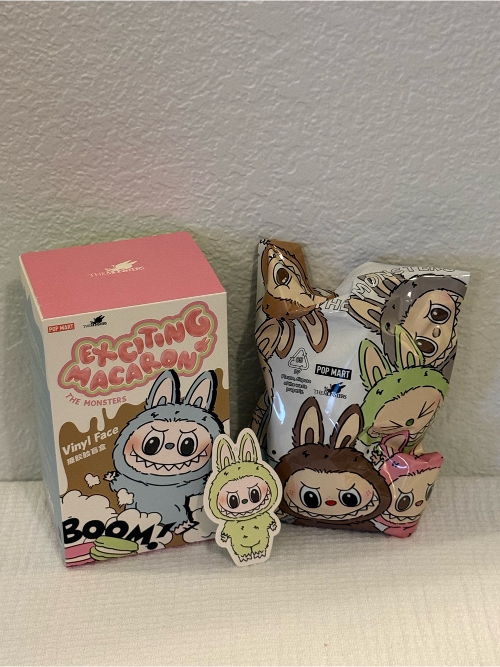 POP MART The Monsters Exciting Macaron Vinyl Face Plush Blind Box Green Grape